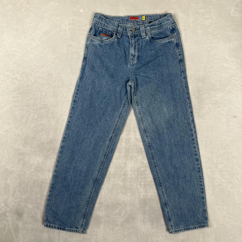 Empyre Jeans Size 26 Blue Straight Denim Elastic Waist Medium Wash Casual